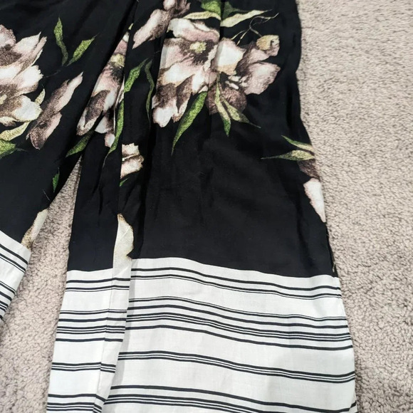 Anthropologie Maeve Bergenia Cropped Wide Leg Jumpsuit Floral Print Women's 2P - Picture 3 of 10